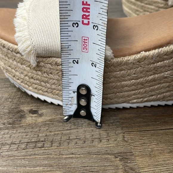 Brash Women’s Espadrille Wedge Platform Natural Fabric Ankle Strap Sandals, 9M - Picture 6 of 10